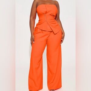 Elegant Orange Women's Jumpsuit
